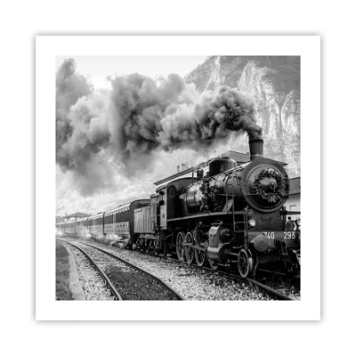 Poster - Staat op het station... - 50x50 cm