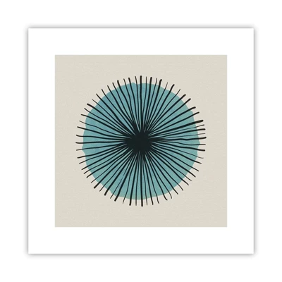 Poster - Stralend in het blauw - 30x30 cm