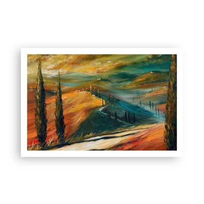 Poster - Toscaans landschap - 91x61 cm