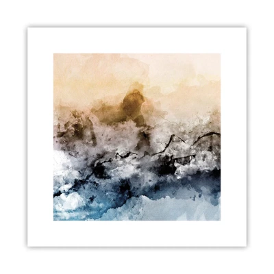 Poster - Verdronken in een wolk van mist - 30x30 cm