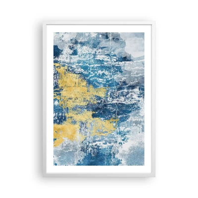 Poster in een witte lijst - Abstractie vol met weer - 50x70 cm