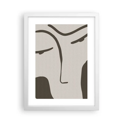 Poster in een witte lijst - Als een schilderij van Modigliani - 30x40 cm
