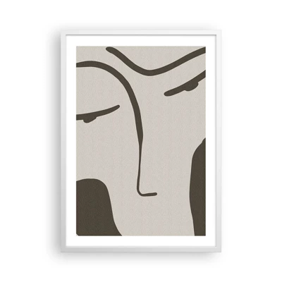 Poster in een witte lijst - Als een schilderij van Modigliani - 50x70 cm