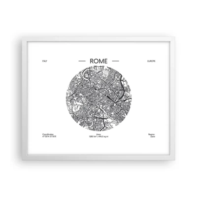 Poster in een witte lijst - Anatomie van Rome - 50x40 cm