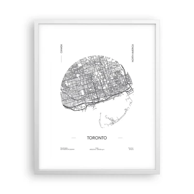 Poster in een witte lijst - Anatomie van Toronto - 40x50 cm