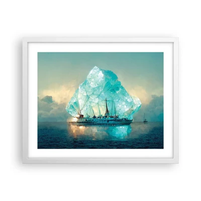 Poster in een witte lijst - Arctische diamant - 50x40 cm