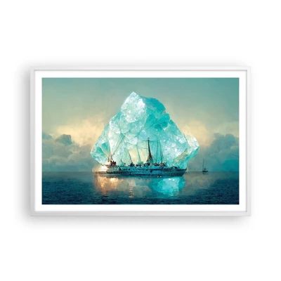 Poster in een witte lijst - Arctische diamant - 91x61 cm