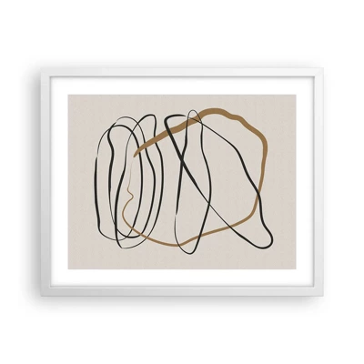 Poster in een witte lijst - Compositie – loopdans - 50x40 cm