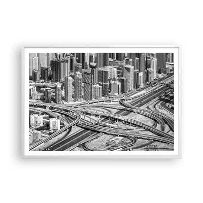 Poster in een witte lijst - Dubai - de onmogelijke stad - 100x70 cm