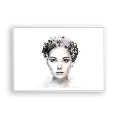 Poster in een witte lijst - Een uiterst stijlvol portret - 100x70 cm