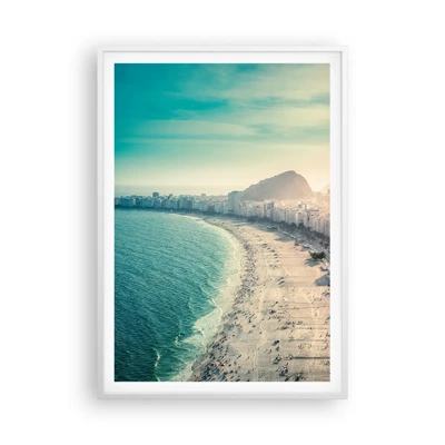 Poster in een witte lijst - Eeuwige vakantie in Rio - 70x100 cm