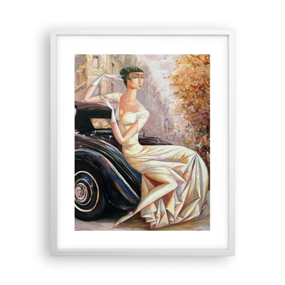 Poster in een witte lijst - Elegantie in retrostijl - 40x50 cm