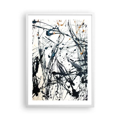 Poster in een witte lijst - Expressionistische abstractie - 50x70 cm