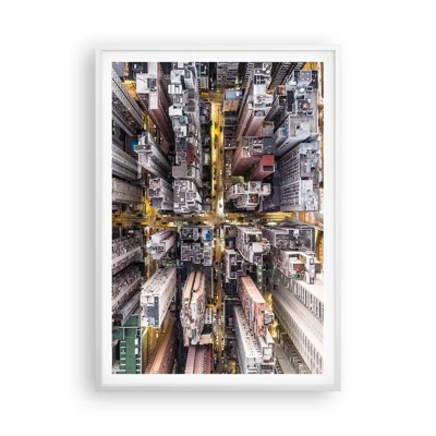 Poster in een witte lijst - Groeten uit Hong Kong - 70x100 cm
