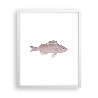Poster in een witte lijst - Grote ogen vis - 40x50 cm