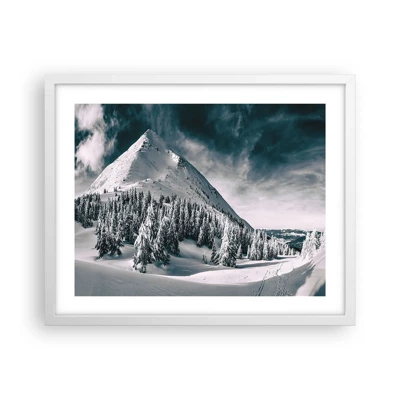 Poster in een witte lijst - Het land van sneeuw en ijs - 50x40 cm