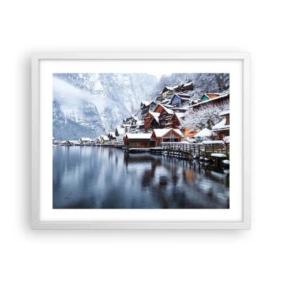 Poster in een witte lijst - In winterdecoratie - 50x40 cm