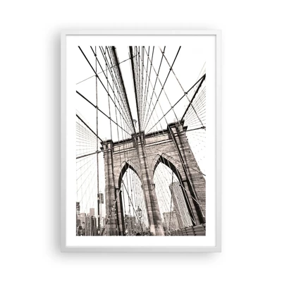 Poster in een witte lijst - Kathedraal van New York - 50x70 cm