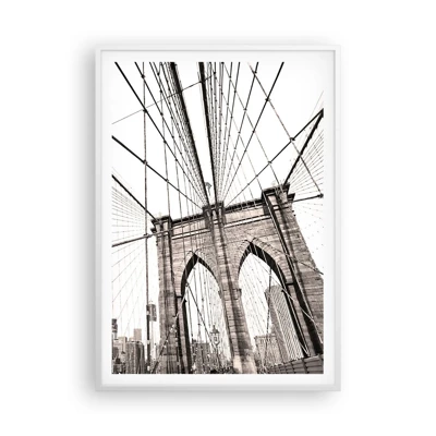 Poster in een witte lijst - Kathedraal van New York - 70x100 cm