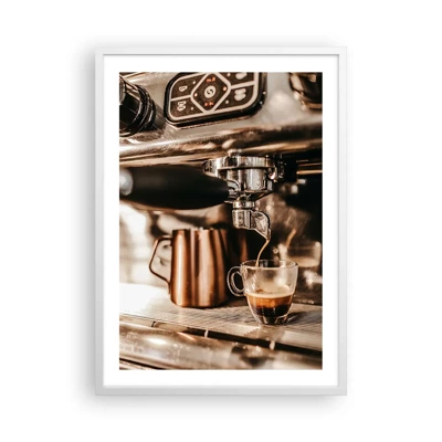 Poster in een witte lijst - Koffie gloed - 50x70 cm