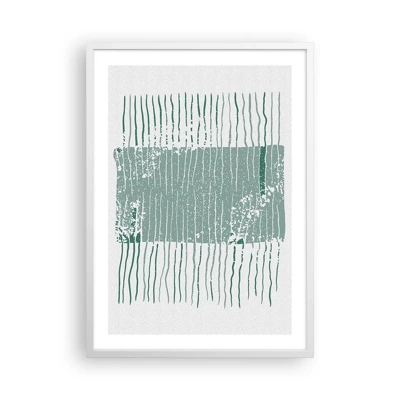 Poster in een witte lijst - Mariene abstractie - 50x70 cm