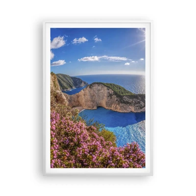 Poster in een witte lijst - Mijn geweldige Griekse vakantie - 70x100 cm