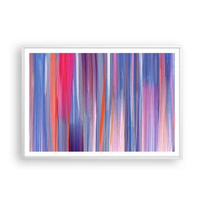 Poster in een witte lijst - Opgang naar de regenboog - 100x70 cm