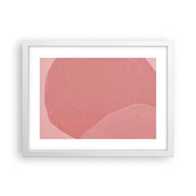Poster in een witte lijst - Organische compositie in roze - 40x30 cm