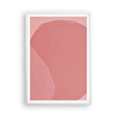 Poster in een witte lijst - Organische compositie in roze - 70x100 cm