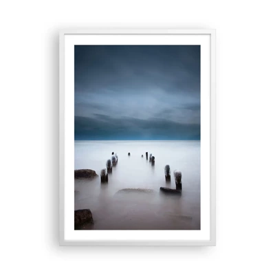 Poster in een witte lijst - Peinzend meer - 50x70 cm