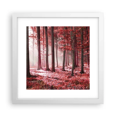 Poster in een witte lijst - Rood is net zo mooi - 30x30 cm