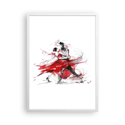 Poster in een witte lijst - Tango - het ritme van passie - 50x70 cm