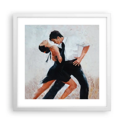 Poster in een witte lijst - Tango van mijn dromen - 40x40 cm
