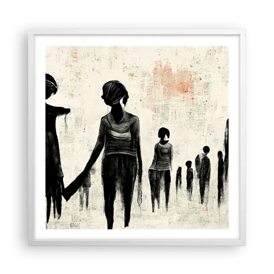 Poster in een witte lijst - Tegen eenzaamheid - 60x60 cm