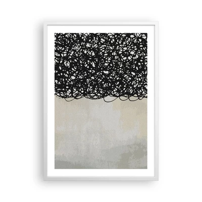 Poster in een witte lijst - Turbulente abstractie - 50x70 cm