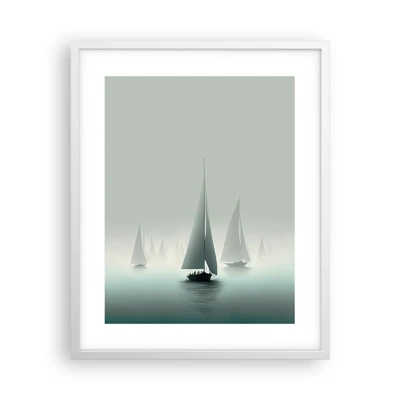 Poster in een witte lijst - Van mist gebouwd - 40x50 cm