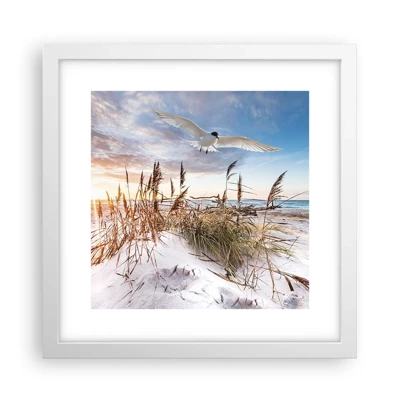 Poster in een witte lijst - Wind uit zee - 30x30 cm