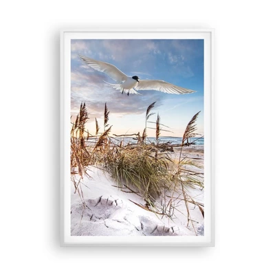 Poster in een witte lijst - Wind uit zee - 70x100 cm