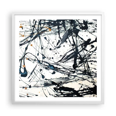 Poster in een witte lijst - Zin of geen zin? - 60x60 cm