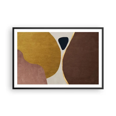 Poster in een zwarte lijst - Abstractie – een plek in de ruimte - 91x61 cm