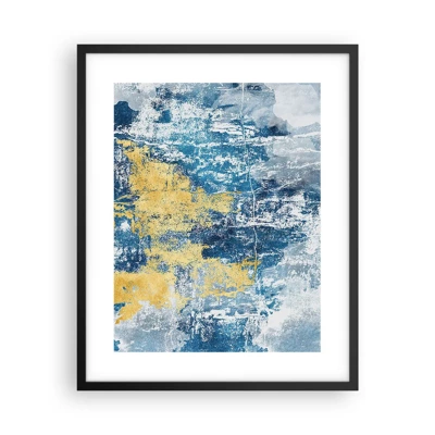 Poster in een zwarte lijst - Abstractie vol met weer - 40x50 cm