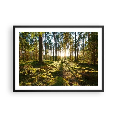 Poster in een zwarte lijst - … Achter de zeven bossen - 70x50 cm