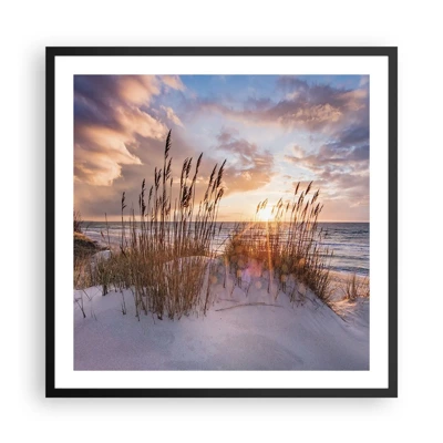 Poster in een zwarte lijst - Afscheid van de zon en de wind - 60x60 cm