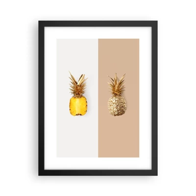 Poster in een zwarte lijst - Ananas voor ons - 30x40 cm