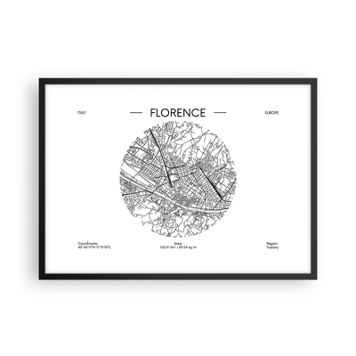 Poster in een zwarte lijst - Anatomie van Florencia - 70x50 cm