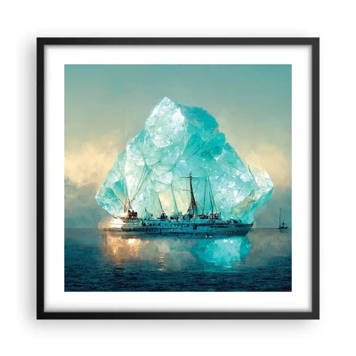 Poster in een zwarte lijst - Arctische diamant - 50x50 cm