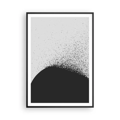 Poster in een zwarte lijst - Beweging van moleculen - 70x100 cm