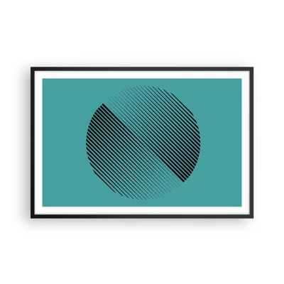 Poster in een zwarte lijst - Cirkel – een geometrische variatie - 91x61 cm