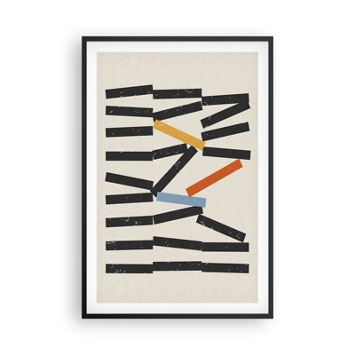 Poster in een zwarte lijst - Domino – compositie - 61x91 cm