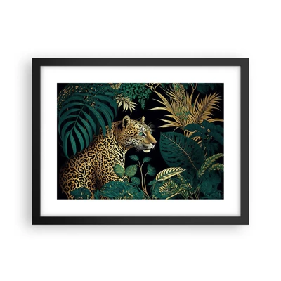 Poster in een zwarte lijst - Een gastheer in de jungle - 40x30 cm